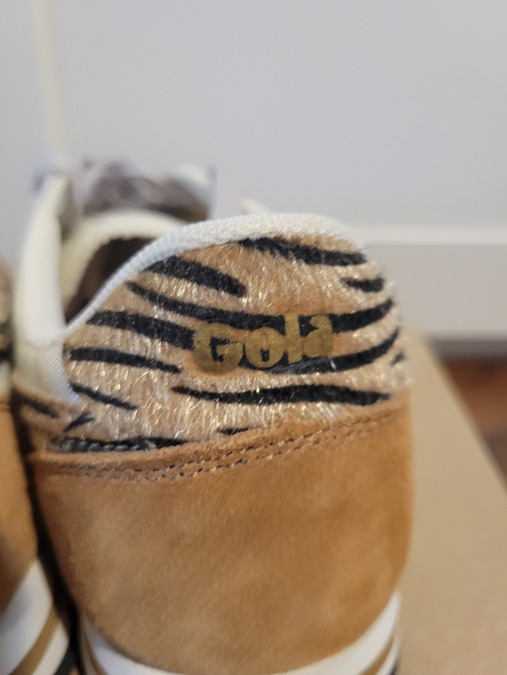 Gola Women’s Cream & Tan Sneakers with Animal-Print Accents - Picture 12 of 13